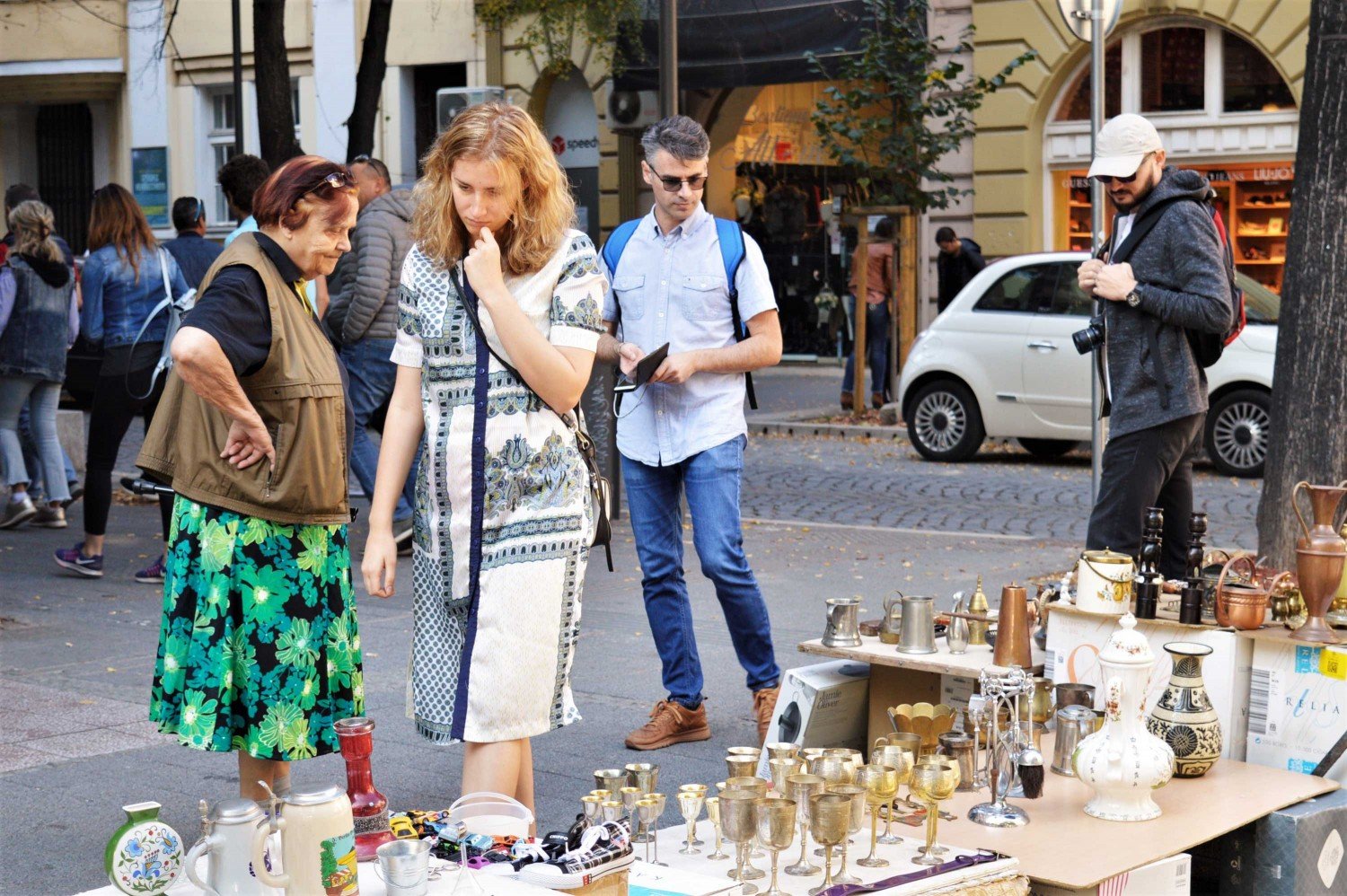 Random stalls in Sofia with antiques and flea items
