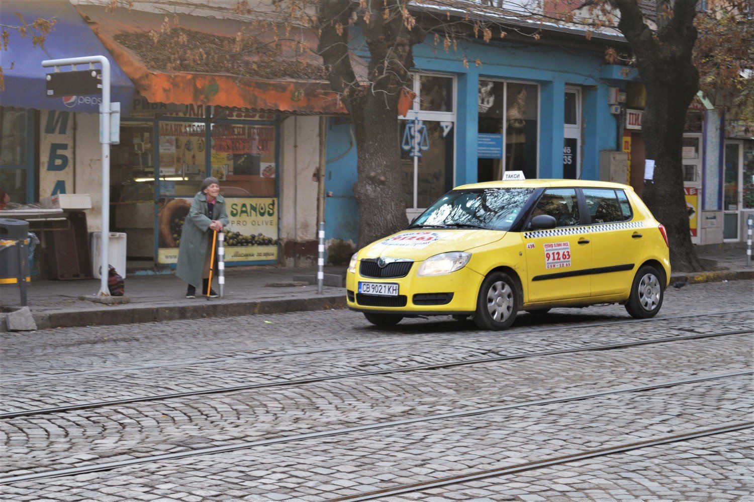 Taxi vehicle in Sofia Bulgaria